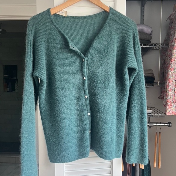 Sezane Sweaters - Sezane Gaspard Cardigan Sage XS